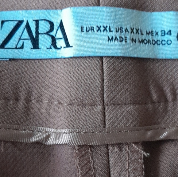 NEW ZARA Francoise Culotte wide leg XXL in Camel - Picture 4 of 11